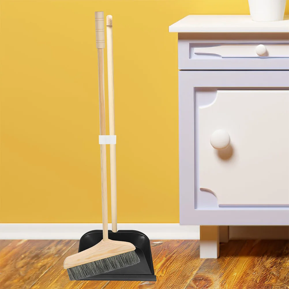 

2pcs Broom Dustpan Connector Durable Double Pipe Clamps Secure Connection SpaceSaving Storage Plastic Mop Mount Wall Hanger