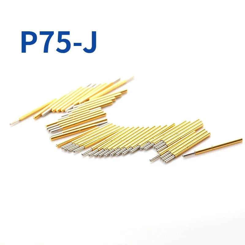 100PCS / Package P75-J Small Round Head Spring Test Probe Diameter 1.02mm Length 16.35mm PCB Test Pin