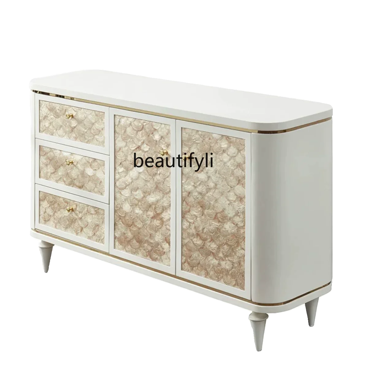 

C Light Luxury American Sideboard Living Room Entrance Cabinet Household Cabinets Entrance Foyer Curio Cabinet against the Wall