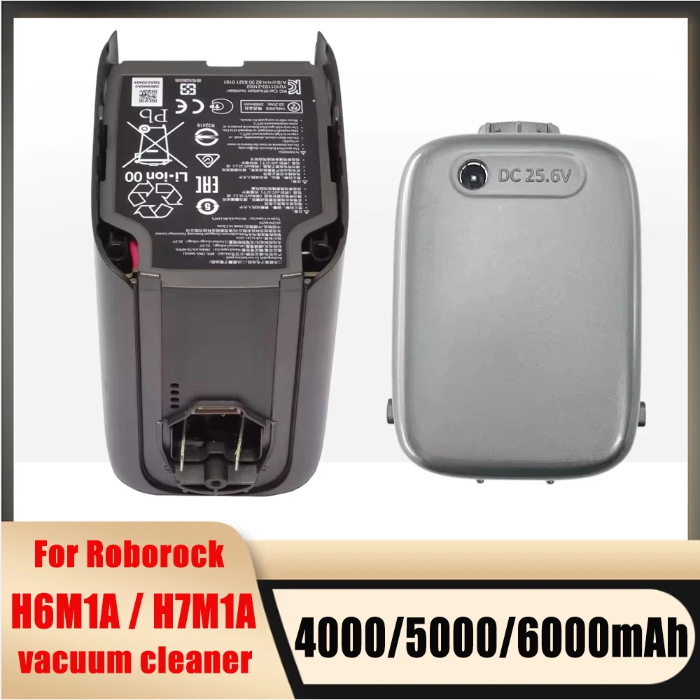 2025 6000mAh 22.2V nouveau pour Roborock H6 /H7 aspirateur Mace plus-batterie au lithium pièces de rechange H6 batterie d'aspirateur