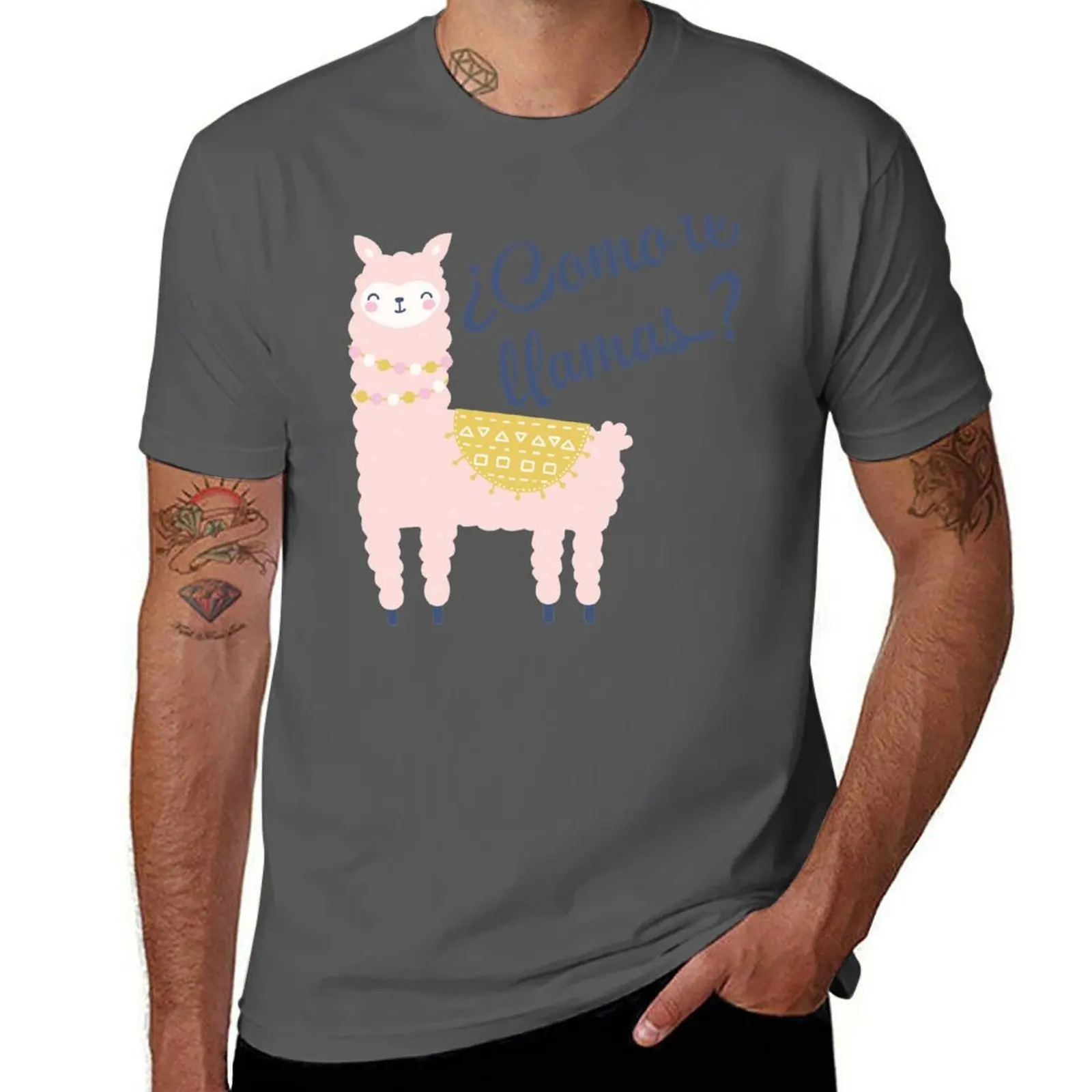 Como te llamas? T-Shirt Plus Size Loose Short Sleeve Top