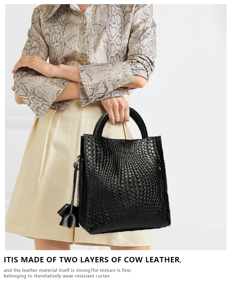 Luxuriöse Handtaschen aus hochwertigem Leder, minimalistisch, weiches Kalbsleder, lässige Tragetasche, modische Damenhandtasche – Detail 3