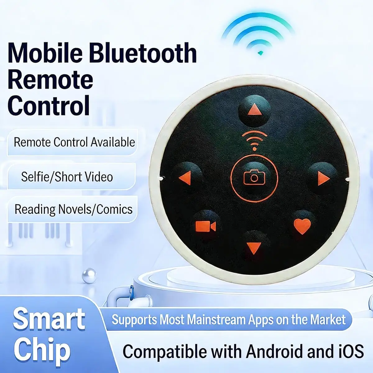 

Bluetooth Wireless Lazy Air Mouse Multifunctional Selfie Remote Short Video Browsing E-book Page Turn Controller for Android IOS