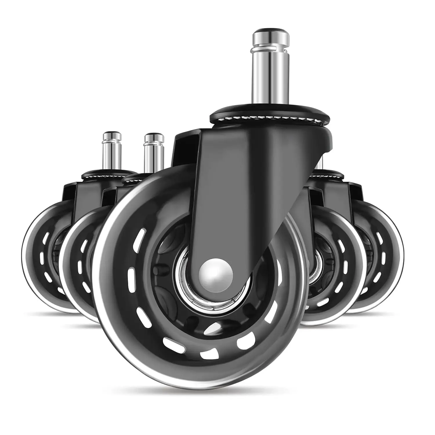 Office Chair Wheel Replacement, 11×22 Office Chair Casters, 3