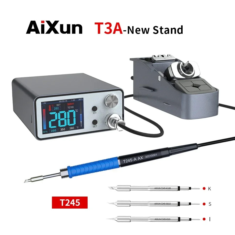 AiXun New Stand T3A/B 200W Intelligent Soldering Station LCD Digitial Disply Repair Solder Tools Electric Welding Rework Station