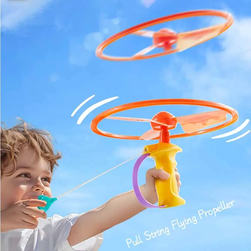 

Kids Outdoor Sports Toys Oversized Bamboo Dragonfly Flying Disc Toys Funny Handheld Launch Flying Disc Catapult Spinning Toys