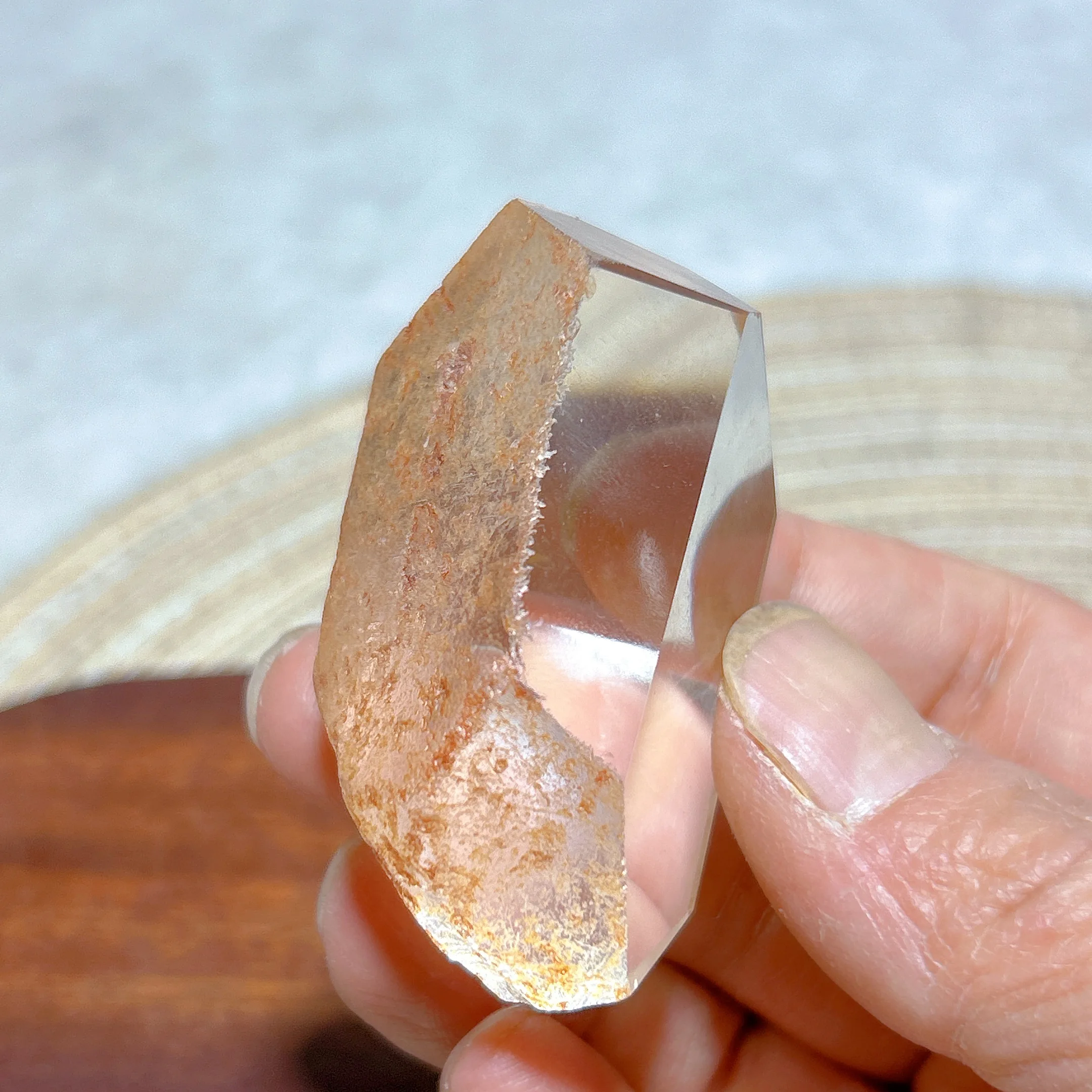 Healing Natural Crystal Brazil Clear Quartz Half Polished Free Form Reiki Mineral Energy Home
