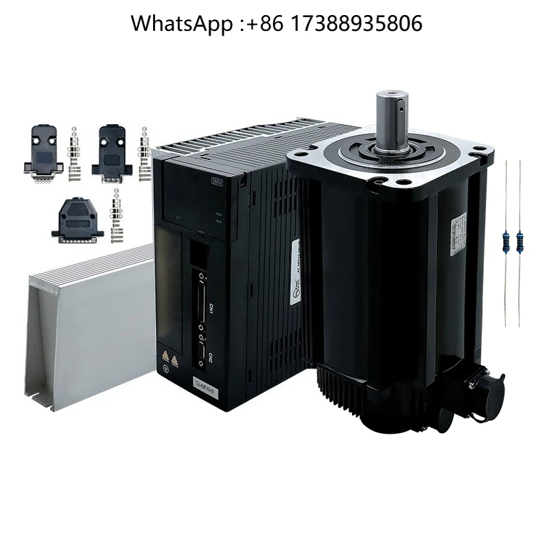 7.5kW AC Servo Motor Kit 220V/380V 48Nm 1500RPM 180ST-M48015 Heavy Duty Servo Motor and Driver Set for Woodworking CNC Machine