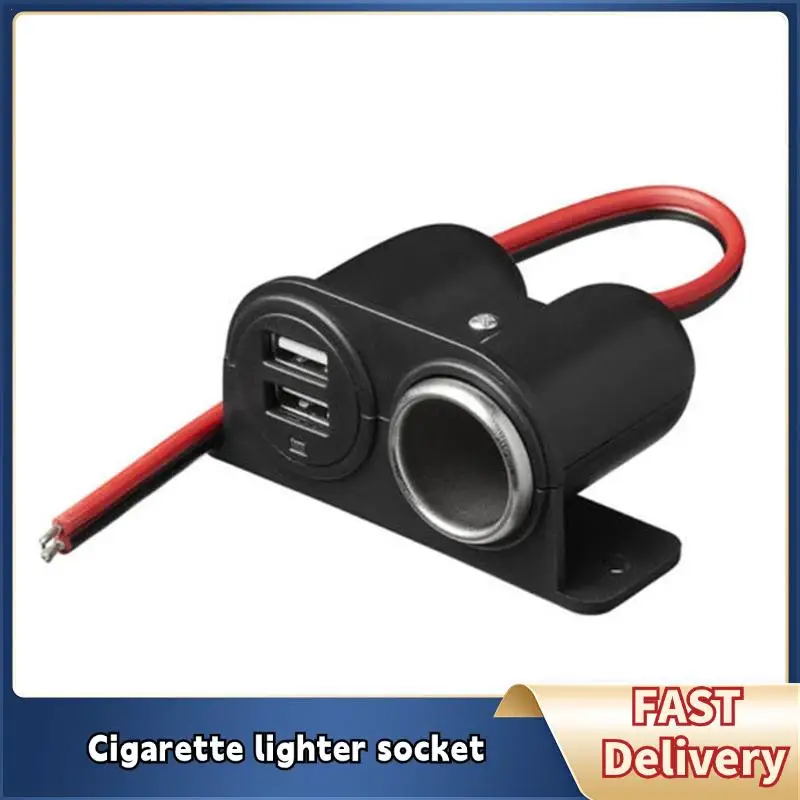 USB 포트 소켓 DC 5V 3.1A 듀얼 USB 내장 자동차 캠핑카 어댑터, 담배 라이터 멀티 플러그 충전기 포트 소켓, 자동차 액세서리