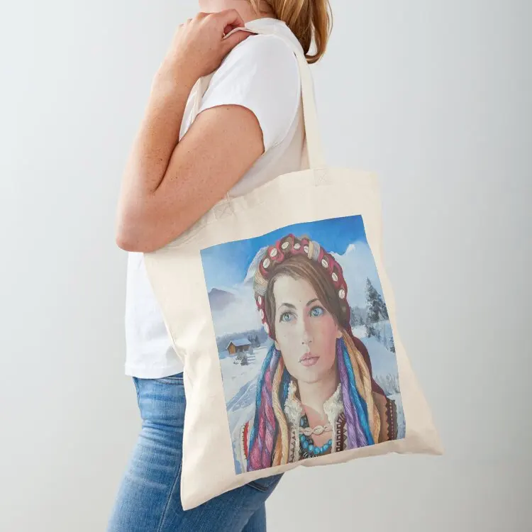 Lady Ukraine Tote Bag reusable shopping bags tote bag foldable reusable bag cute tote