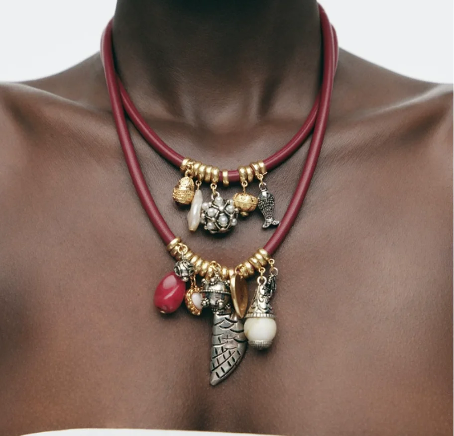 

Богемный национальный ветровой многослойный кожаный веревочный металлический кулон, темпераментное ожерелье