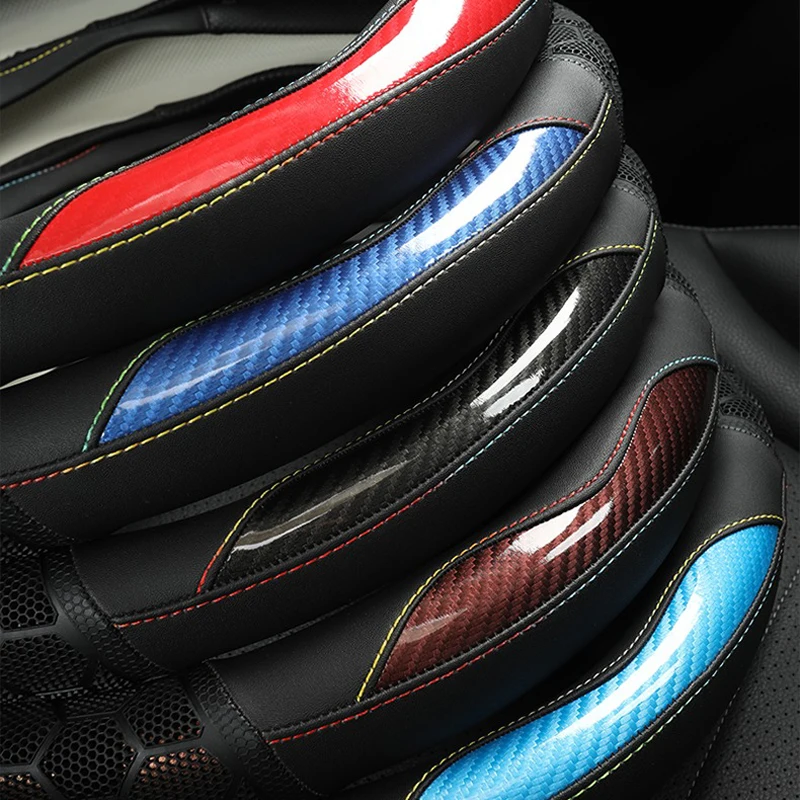 Car Steering Wheel Cover Great Grip with 3D Honeycomb Anti-Slip Design, Universal 14.5-15 Inch