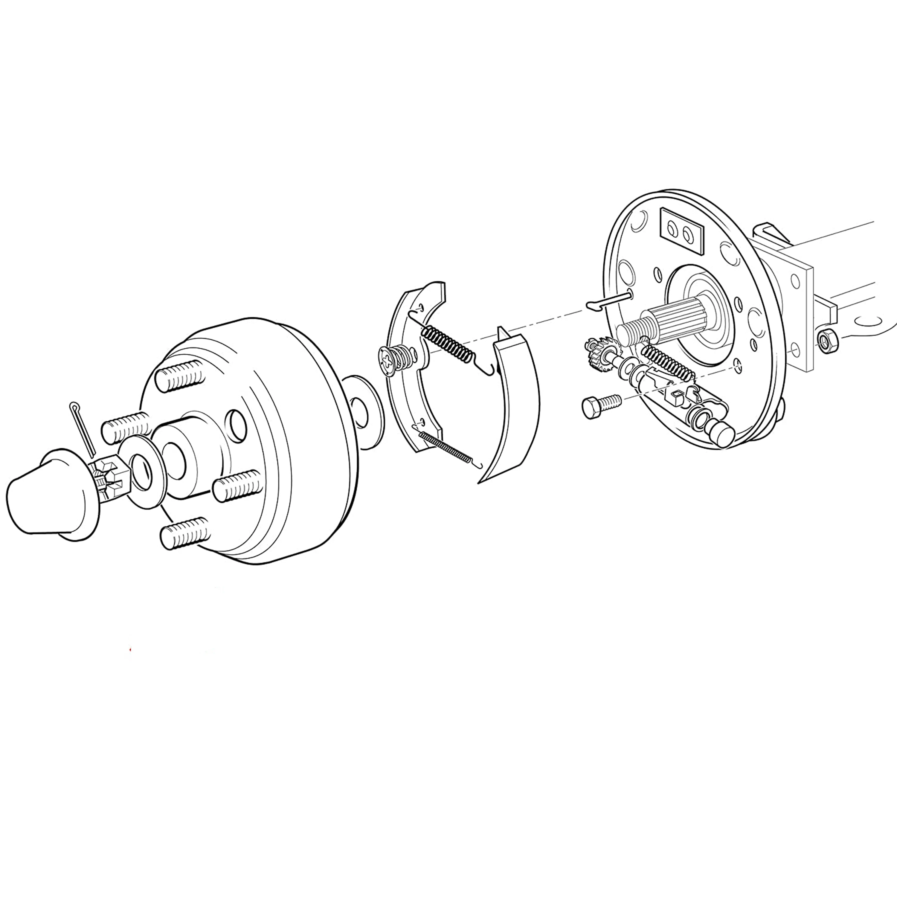 Brake Drum Hub Assembly OEM19186-G1 21807G1 for Vehicles such as EZGO TXT RXV for Electric Golf Cart