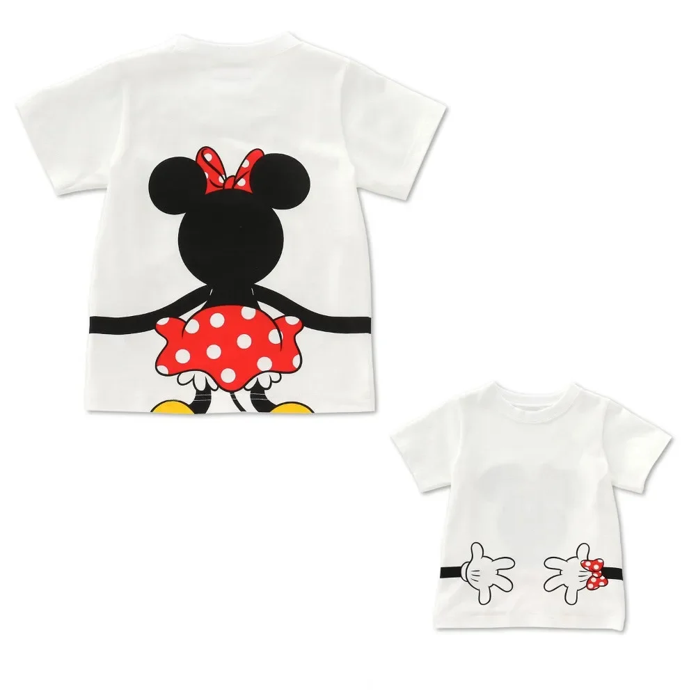 Summer Family Matching Outfit Mickey Minnie Mouse Donald Mommy Daddy Kid Son Daughter Baby Boy T-Shirt Clothes Children Top Tee