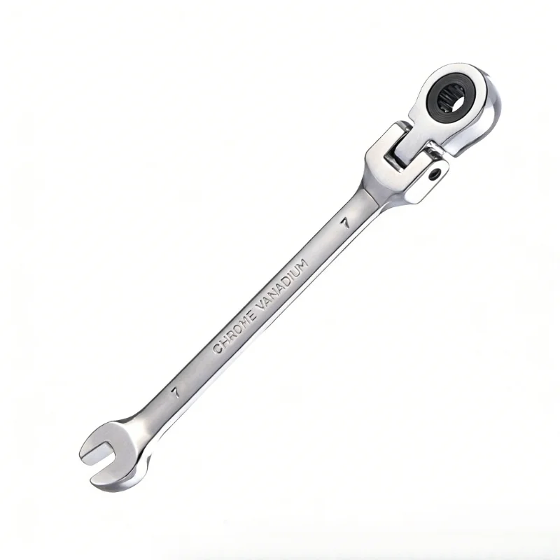Universal Flex Head Dual Use Ratchet Wrench Set 72-Tooth Quick Release Chrome Vanadium Steel Automotive Repair Tool