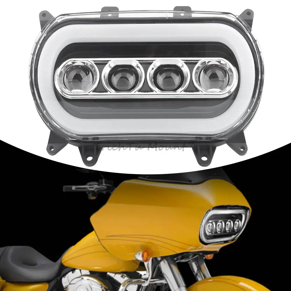 

For Harley Touring Road Glide CVO Special Ultra Limited FLTRX 2015-24 LED Headlight High Low Beam Headlamp Daytime Running Light