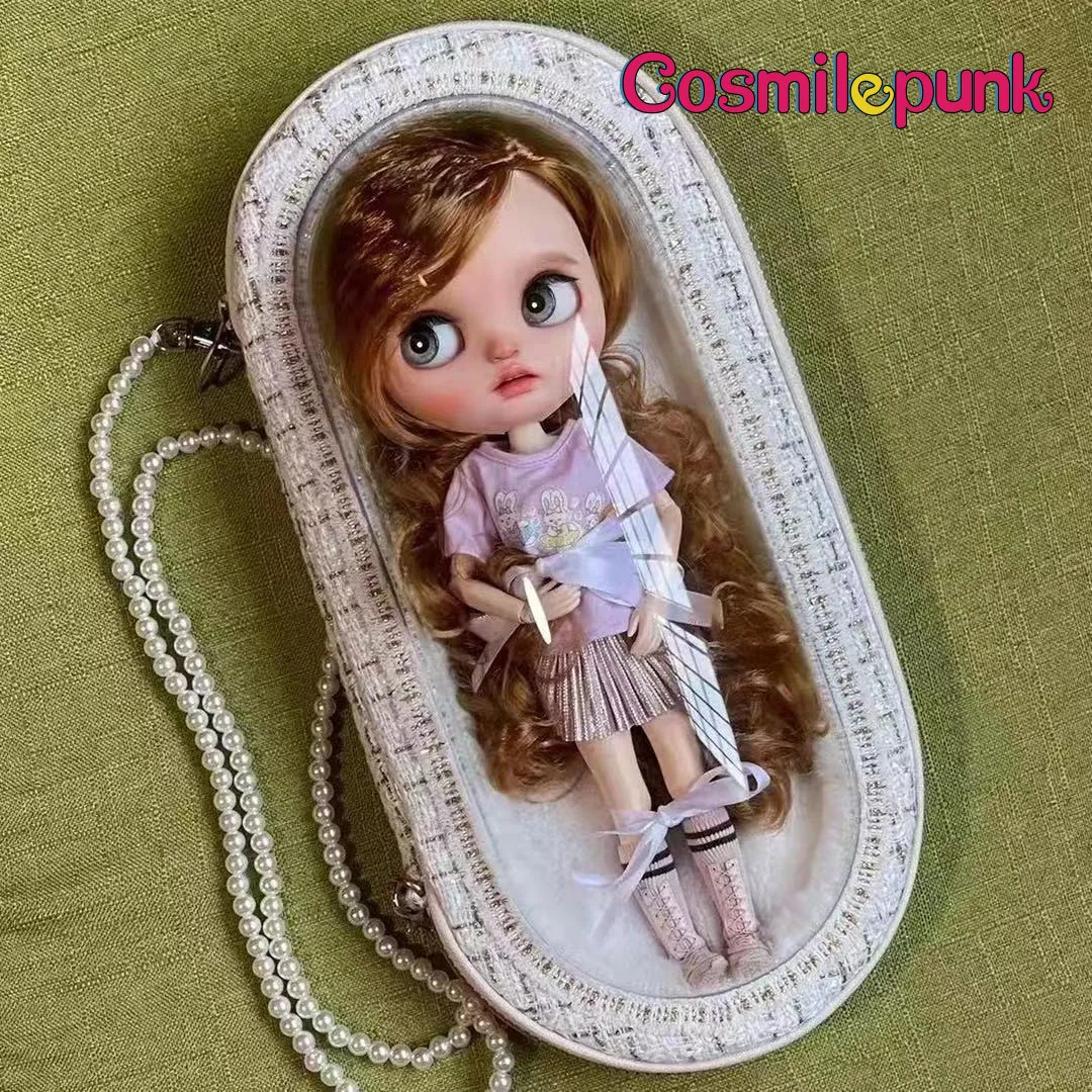 Original Handbag for Women 1/6 BJD 30cm Doll Out Transparent Bags JK Lolita Casual Wallet Purse Cute Props