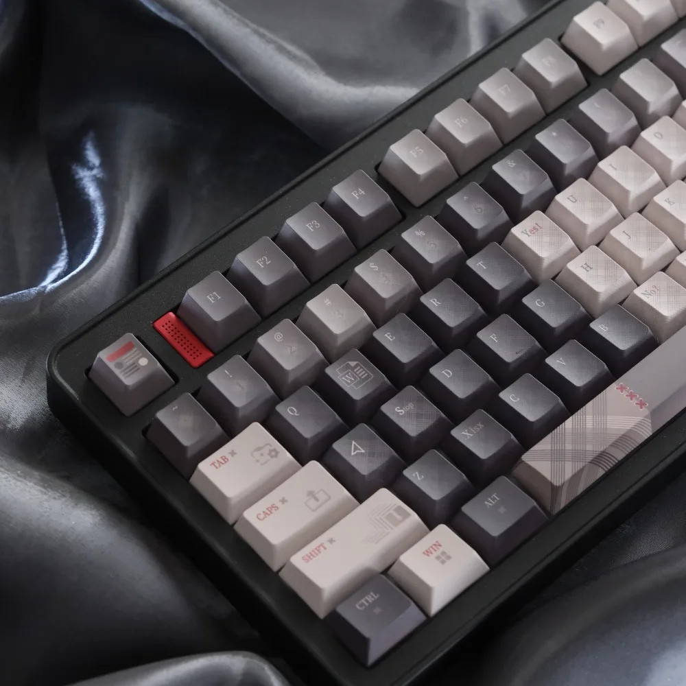 

Formatting Minimalist Gray Theme Keycaps Set 153Keys PBT Custom Keyboard Cap Cherry Profile Keycaps for Mechanical Keyboard Gift