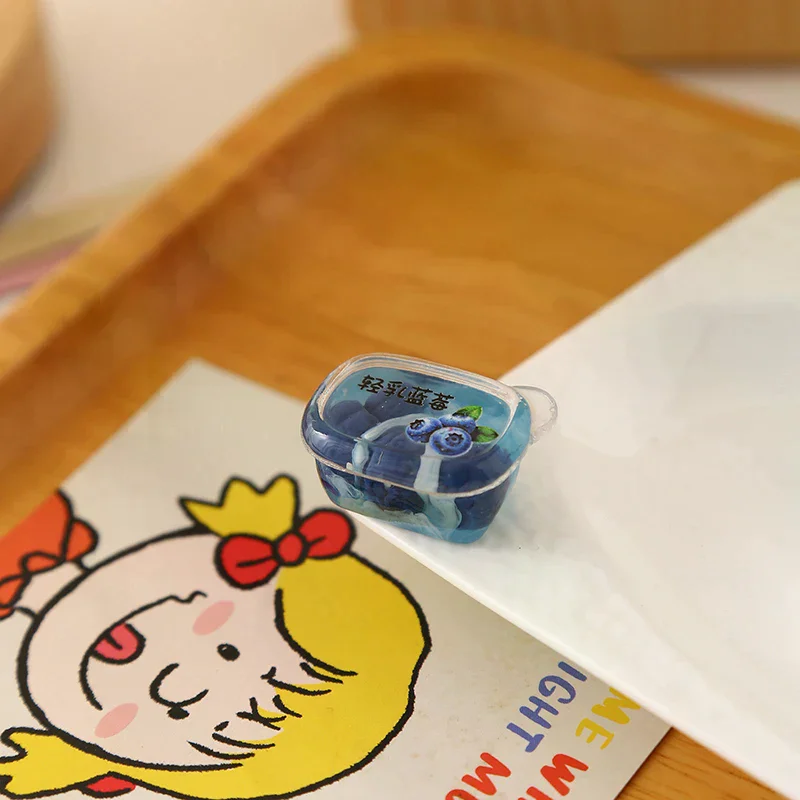 3 قطع من سوبر ماركت البلاستيك الصغير لبيت الدمى، نموذج مزيج من الفاكهة المختومة لتزيين الطعام