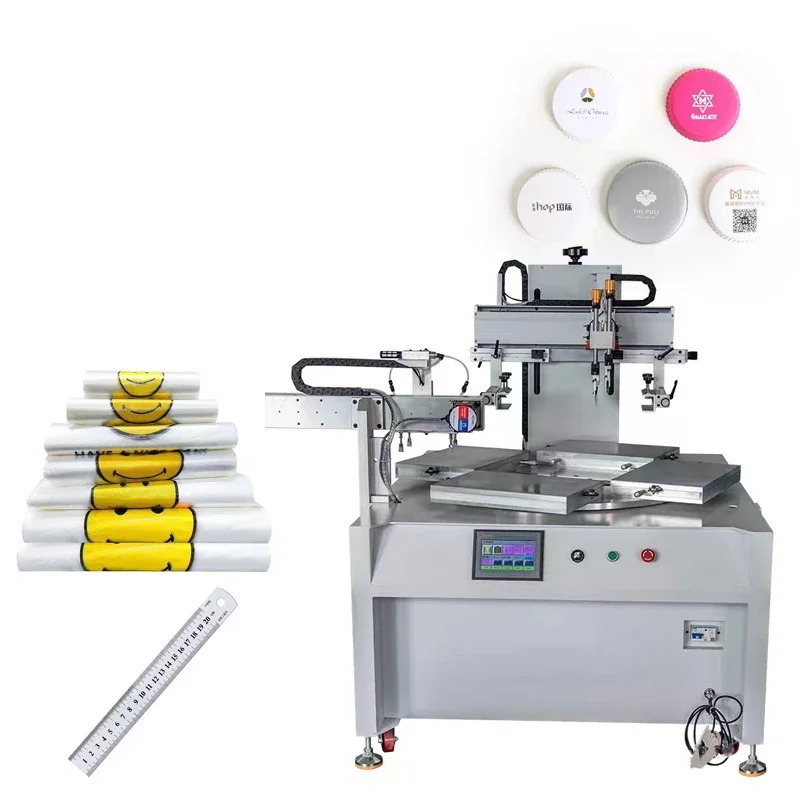 Insole Leather Products Flat Ruler Automatic rotary silk screen printing machine with 4 stations calico printing machine