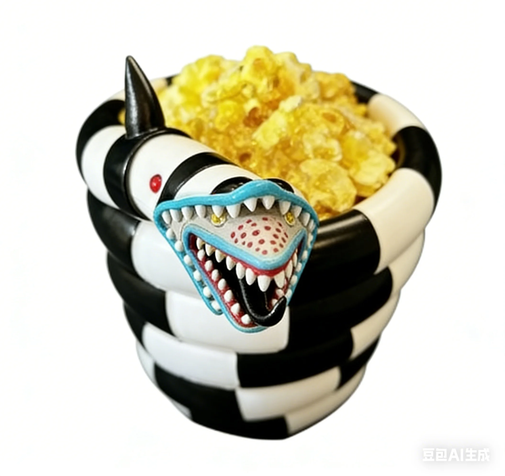 Cubo de Palomitas con Diseño de Gusano de Arena, Temática de Terror, Decoración de Halloween, Recipiente Coleccionable Divertido para Noches de Cine y Aperitivos Festivos