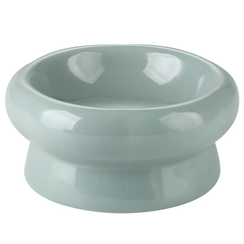 Puppy Ceramic Eating Feeder For Cat Dog Elevated Raise Feeding Food Water Bowl Dish Prevent Obesity Pet Supplies Slow Down