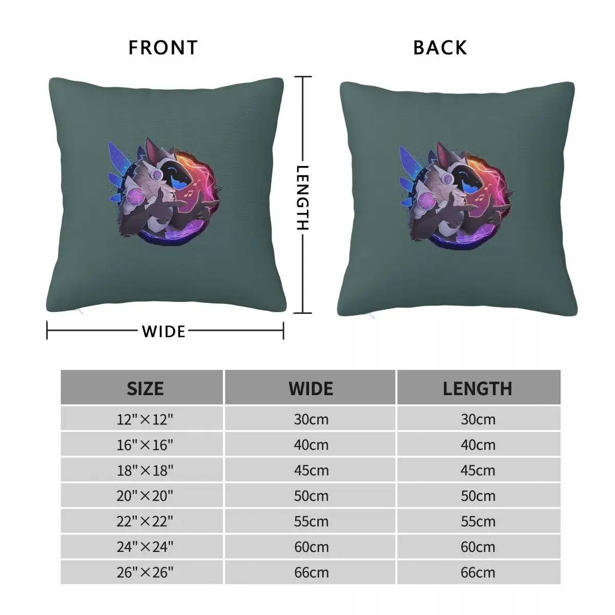 My Furry Protogen Pillowcase Polyester Linen Velvet Creative Zip Decor Throw Pillow Case Sofa Seater Cushion Case 18