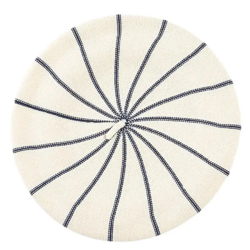 39bb Lovely Stylish Cabbie Hat Children Headpiece Knit Children Vintage Cabbie Caps Headwear Unisex Untuk Pakaian Harian