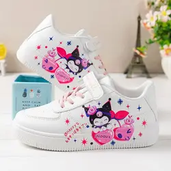 Girls' casual shoes cartoon Kuromi outdoor sneakers running shoes Children's sports shoes casual Comfortable tennis shoes