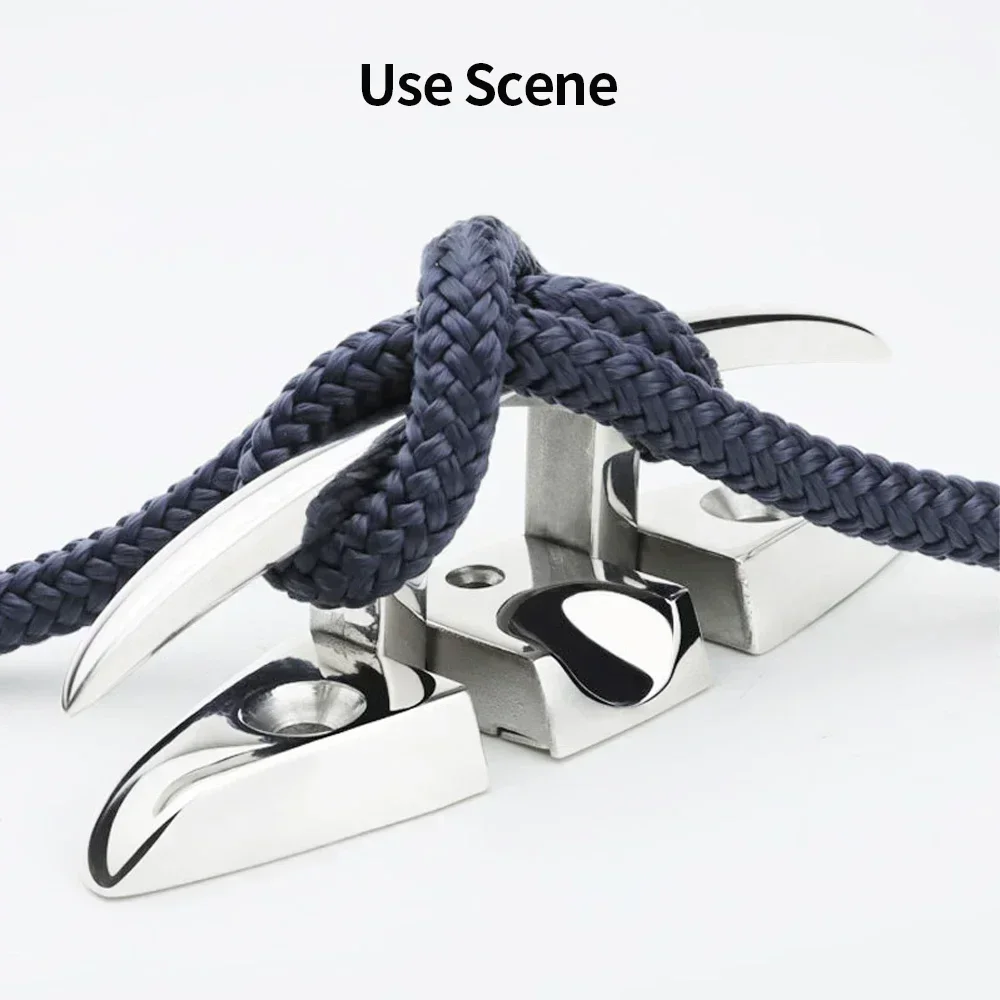 6 inch Marine Grade Boat Folding Cleat Flip-up Dock Cleat 316 Stainless Steel Dock Deck Line Rope Mooring Cleat Boat Accessorie