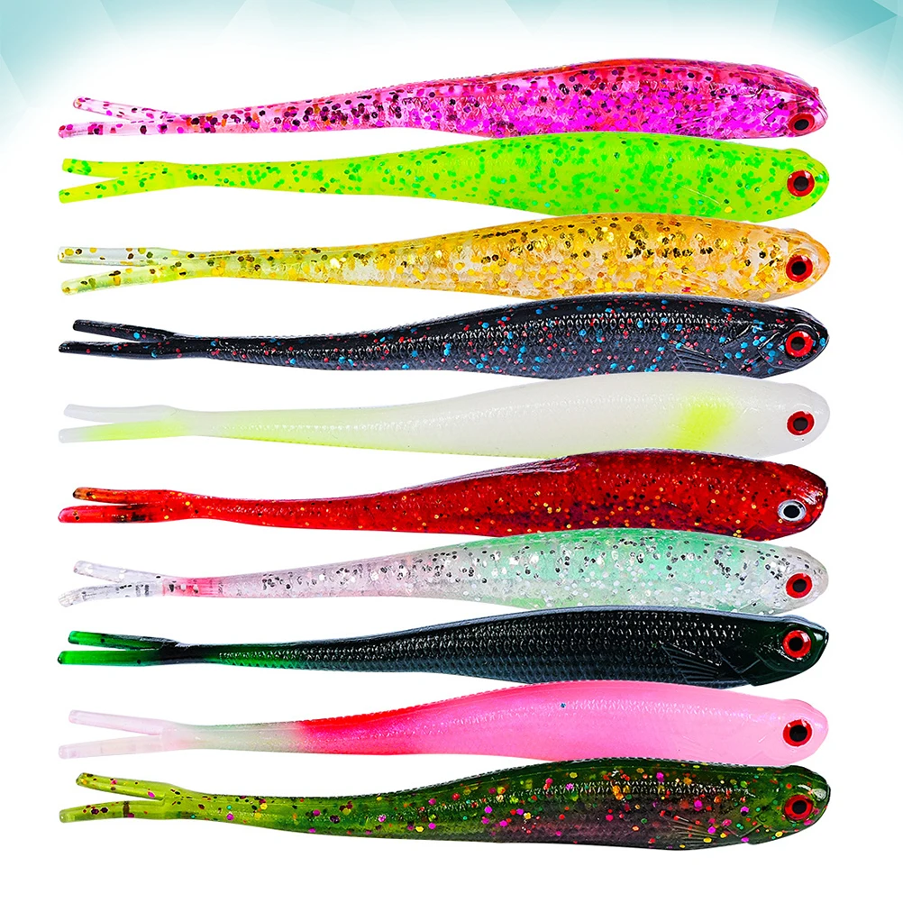 

10pcs Fishing Lures For Outdoor Lightweight Durable Artificial Baits Anglers Waterproof Fish Attractor Mixed Color Fishing