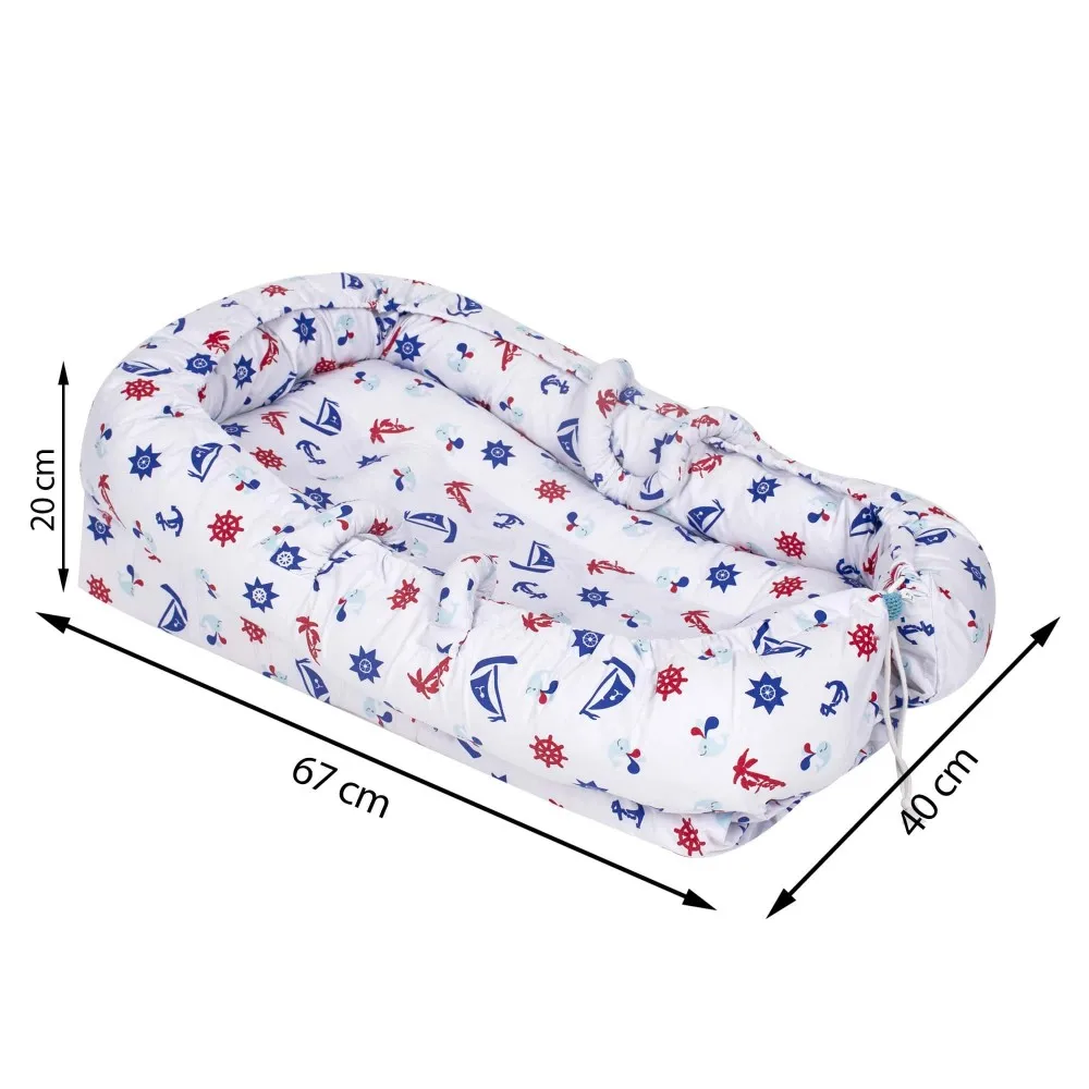 White Color Ship Pattern Mother So Baby Bed