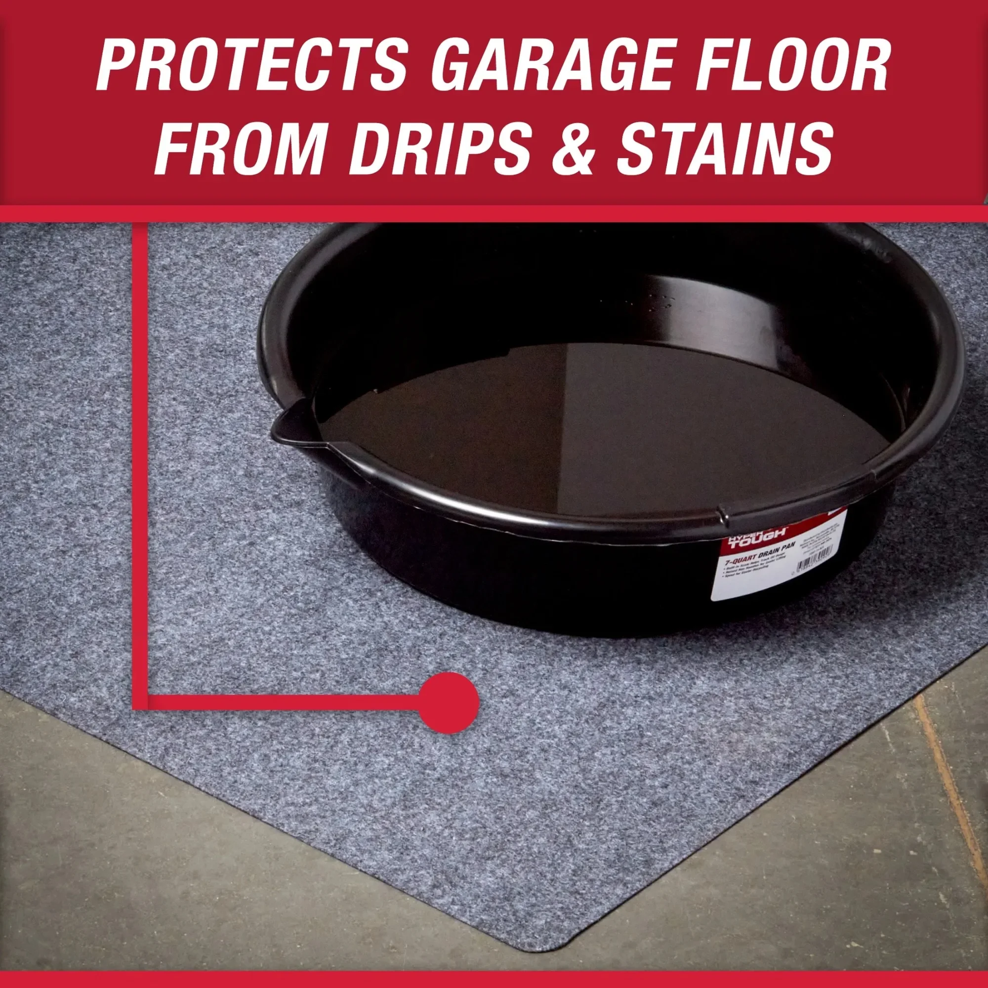 حصيرة تسرب الزيت مقاس 29 × 42 بوصة - تمنع البقع والانسكاب - مادة خفيفة الوزن قابلة لإعادة الاستخدام