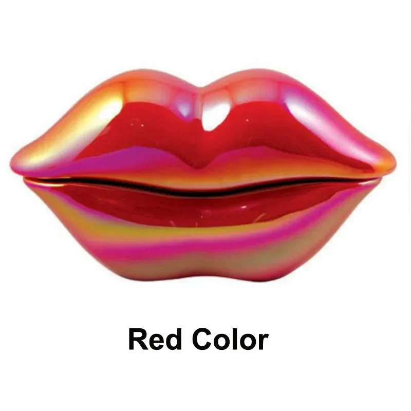 Cute Red Mouth Shaped Unique Lipstick Lips Design Corded Land Line Valentine Telephone Home Table Desk Phone Random Color