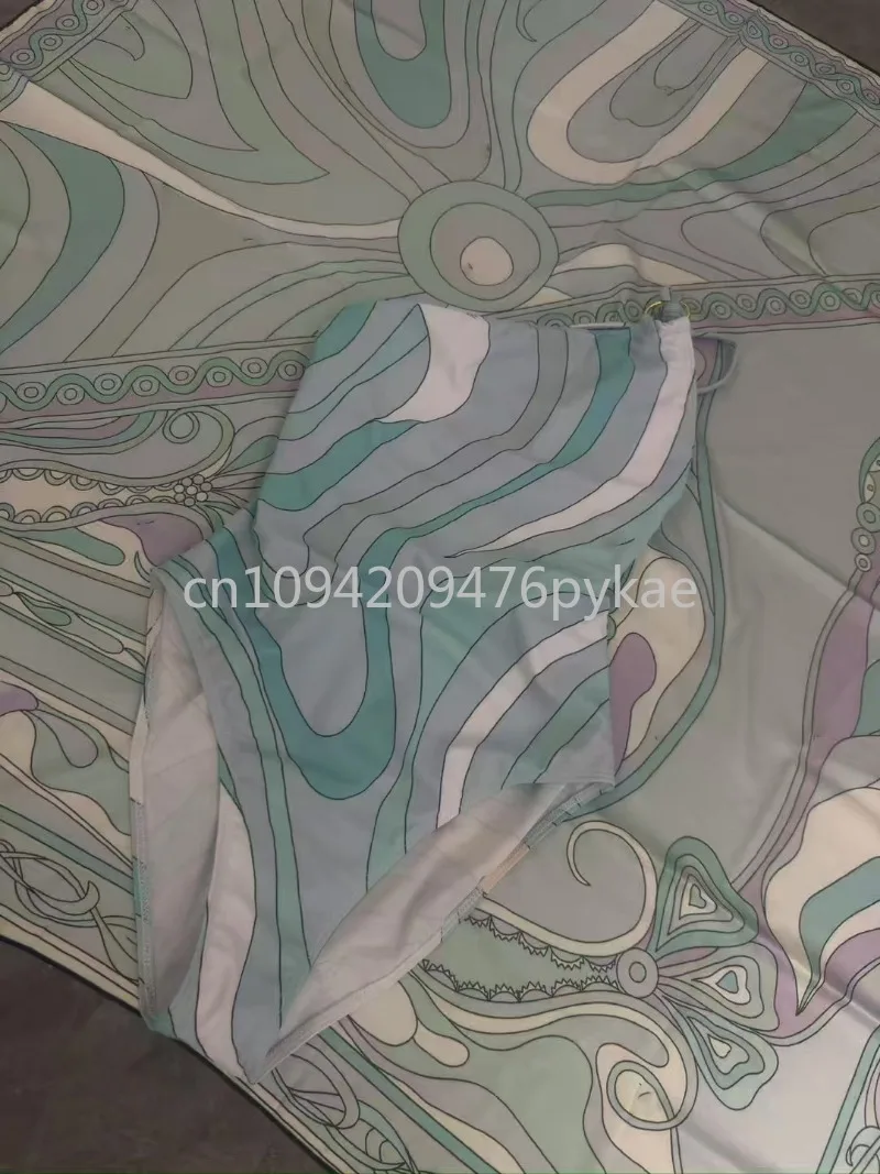 Luxury Design ผู้หญิงผ้าพันคอสีฟ้าชุดว่ายน้ํา Designer ยี่ห้อ Lady Beach ชุดว่ายน้ํา