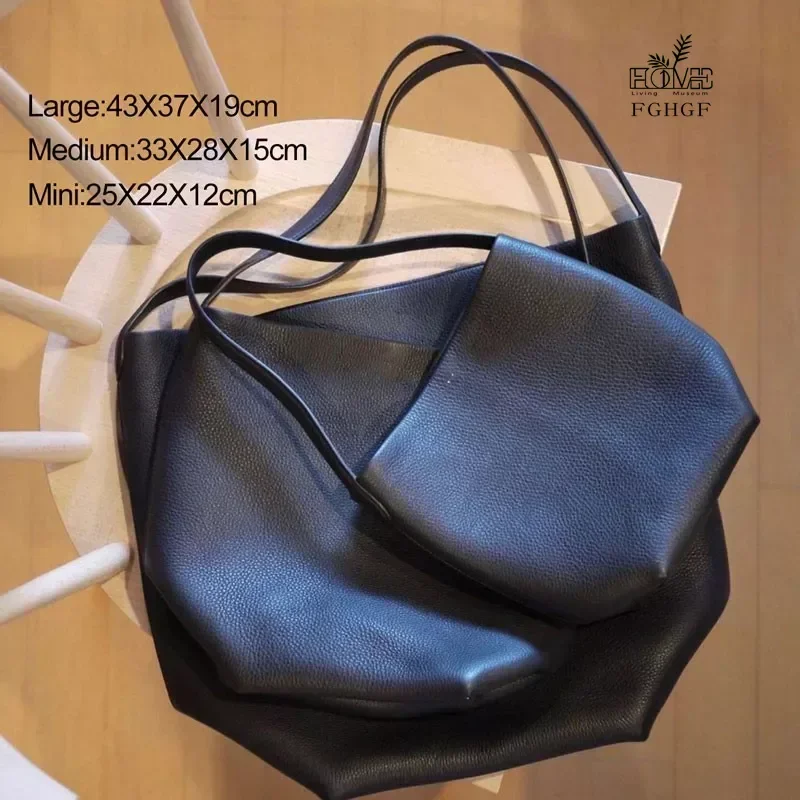 NS Park Cowhide Bucket Bags Women 2023 New Luxury Designer Handbags Soft Real Leather One Shoulder Bags Large Capaity Tote Bag