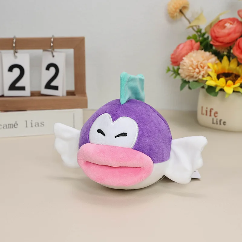 New 14cm Super Marios Bros Anime Cheep Chomp Plush Cartoon Kawaii Cheep Chomp Soft Stuffed Collection Kids Birthday Xmas Gift