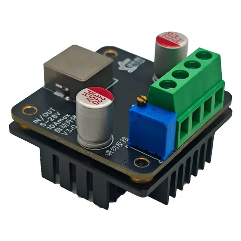 [B24B!】 10A DC-DC 5V-28V Преобразователь напряжения Buck-Boost, регулируемый источник питания 12V-24V, модуль регулирования напряжения для автомобиля/солнечных/ветровых систем