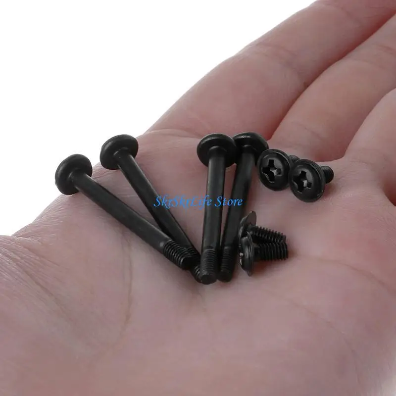 E65E 30 Pieces for Case Fan Screws Fan Mounting Screw Radiator Screw Flat for Head Tapping Screw Set Water Cooling Radiator D