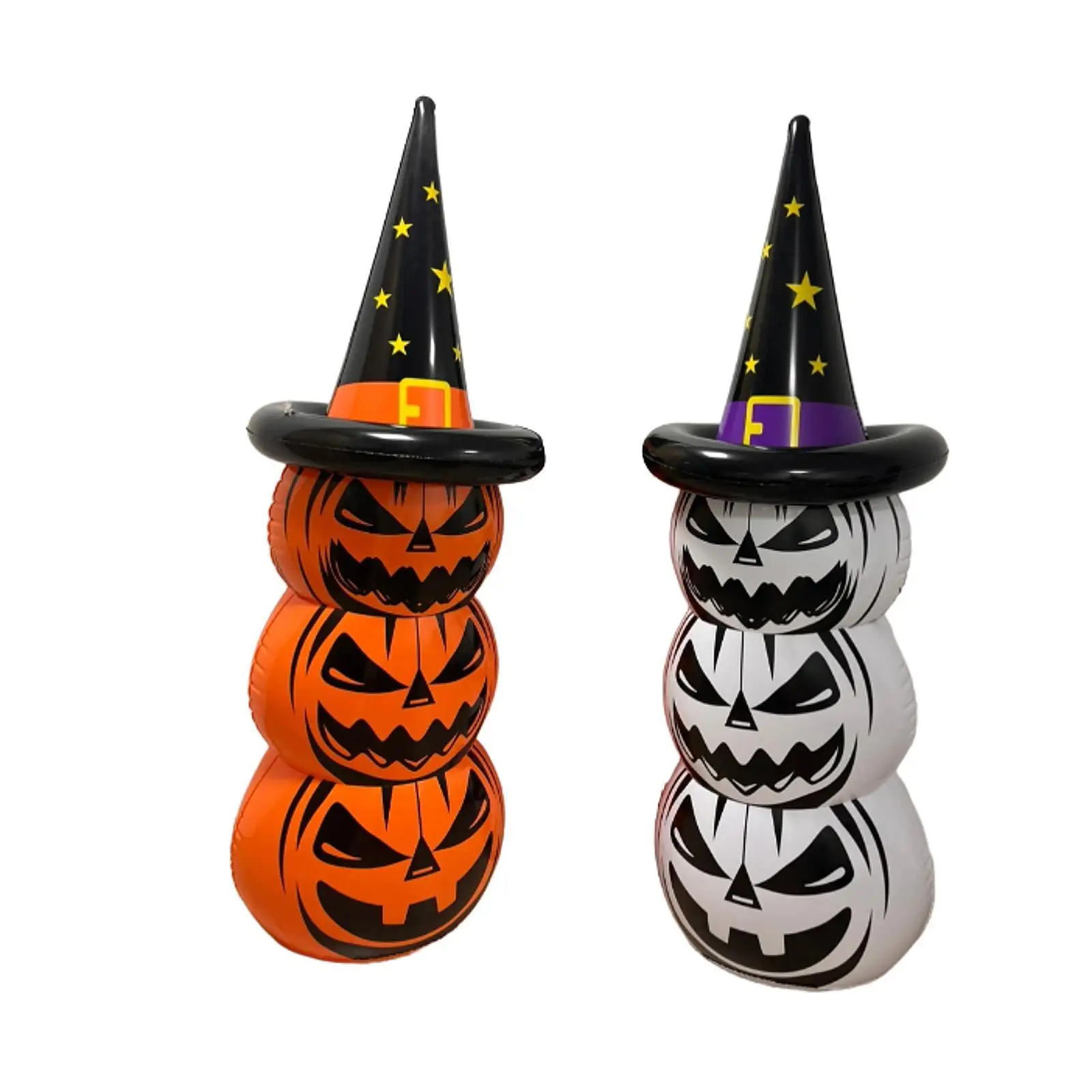 ของตกแต่งฮาโลวีนเป่าลมรูปฟักทองซ้อนกัน ผีฟักทอง สำหรับสวน