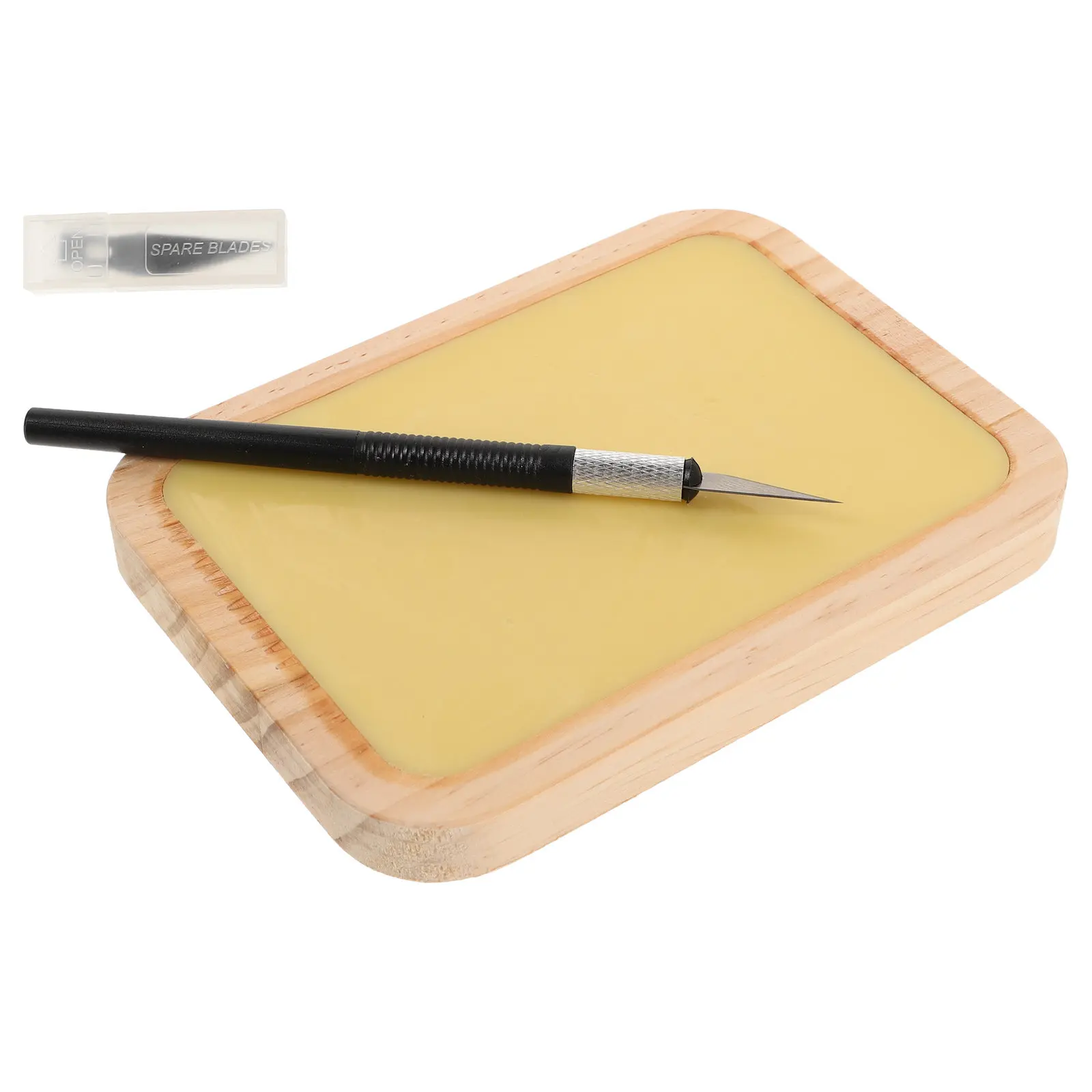 1Set Hand Engraving Tool Set DIY Paper Cutting Nonsticky Wax Plate Carving Board Precise Knife for Craft Cutting Papercraft