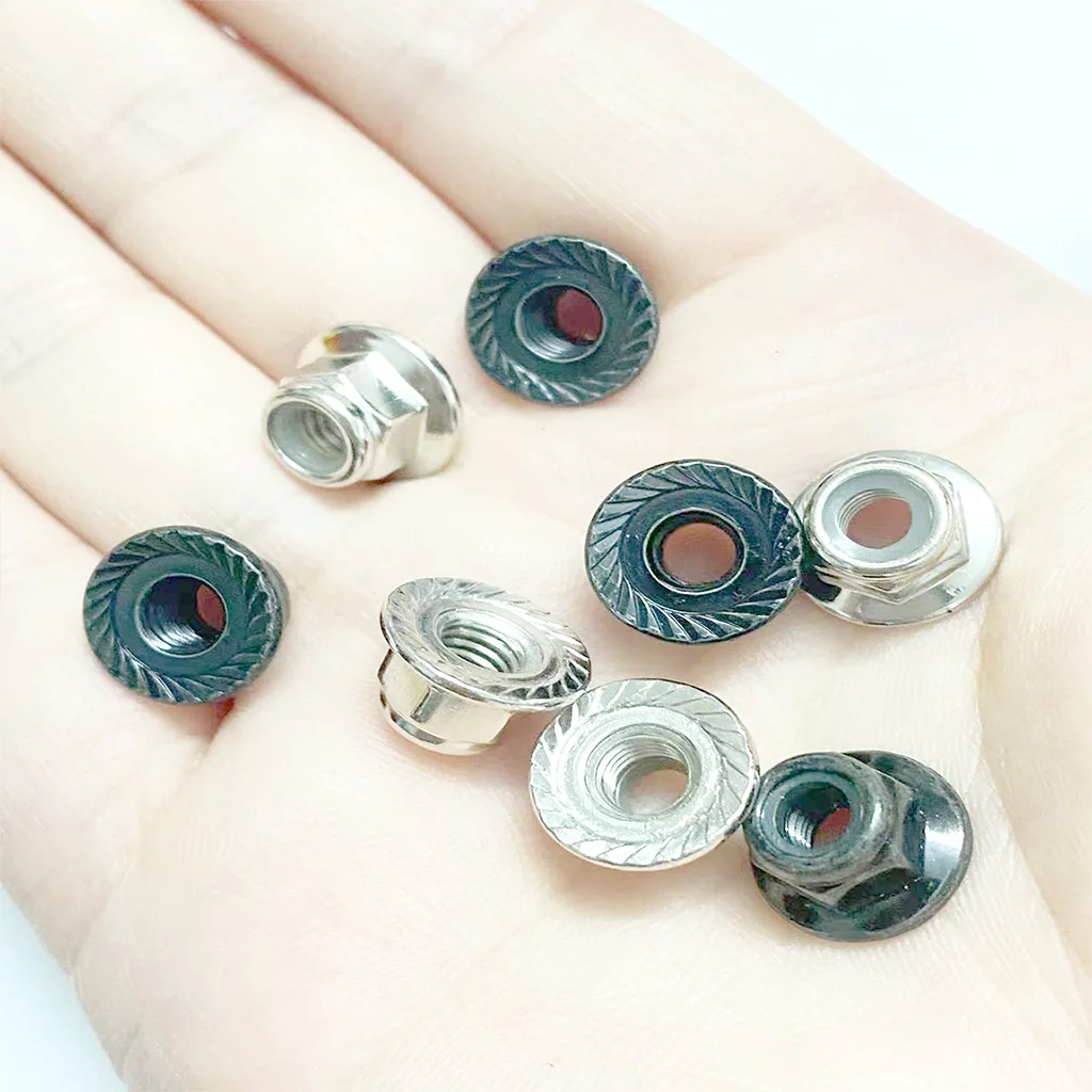 Écrou à bride métallique M5, joint d'insertion en Nylon, écrou hexagonal autobloquant pour Drone RC CW CCW moteur, écrou antidérapant Anti-lâche 8 pièces/sac
