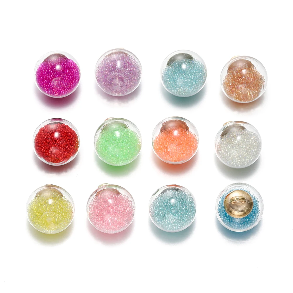 Mini Breloques en Forme de Bouteille, Belles Perles à Bulles, Boule de Verre pour Collier Exécutif, Boucle d'Oreille, Fait à la Main, DIY, 10 Pièces