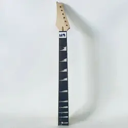 AN798 Left Hand Custom Electric Guitar Neck Maple with Rosewood Unfinished No Frets No Paints DIY Guitar Parts for Replace