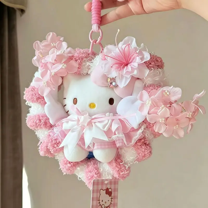 cartoon Hello Kitty cos flower fairy series cartoon plush doll keychain PP stuffed doll PP cotton stuffed doll Kawaii pendant 
