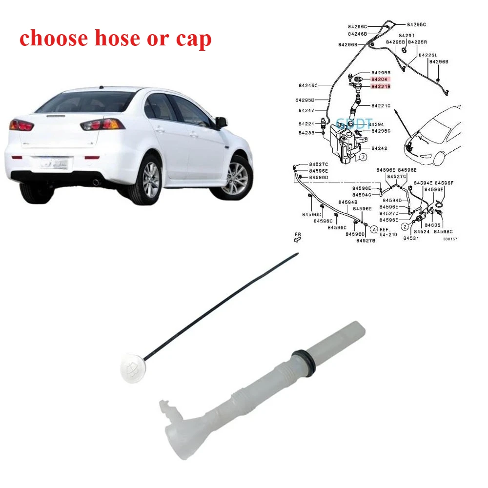 1 or 2 Piece Windshield Washer Tank Filler for Lancer CX CY CZ Front Wiper Spout Cover for Wiper Spout Cover Water Port 8260A164