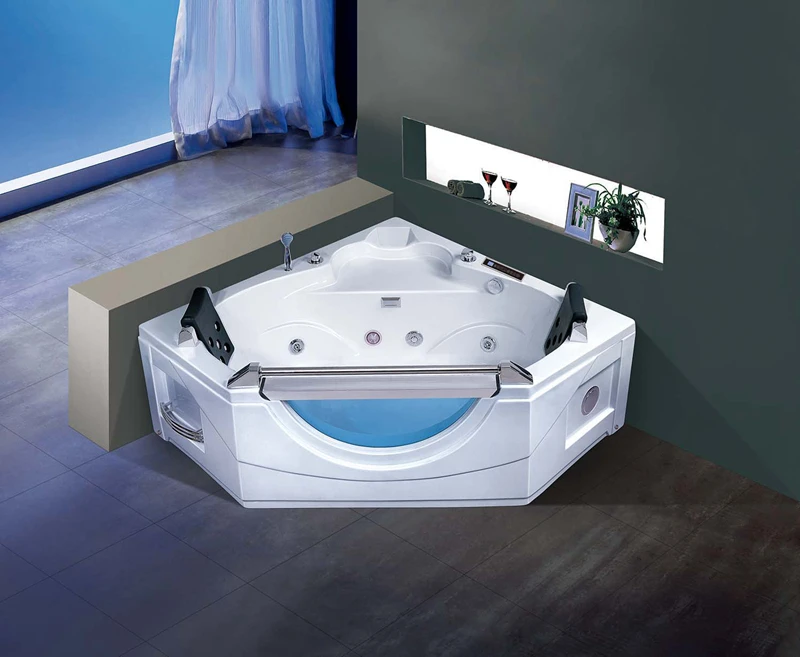 

A Customized hot sale Jakuzi Corner Bathtub Massage Luxury whirlpool Bathtub With Side Door