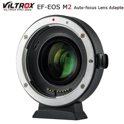 Viltrox EF-EOS M2 AF Auto-focus EXIF 0.71X Reduce Speed Booster Lens Adapter Turbo for Canon EF lens to EOS M5 M6 M50 Camera