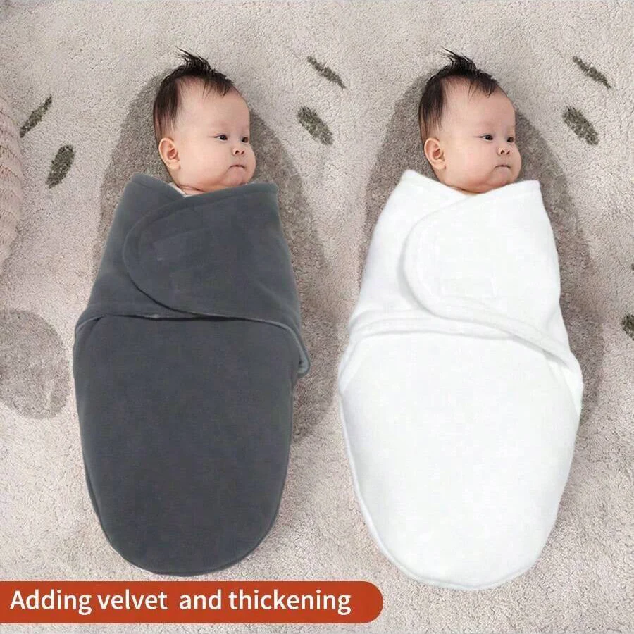 1Pc Baby Solid Color Swaddle, Anti-Startle Wrap for Babies, Ultra-Soft and Comfortable Milk Velvet - Skin-Friendly and Gentle, Suitable for Infants Aged 0-6 Months, Warm for Newborns When Going Out in Autumn and Winter, Perfect Gift for Babies for Christmas, Halloween, Thanksgiving