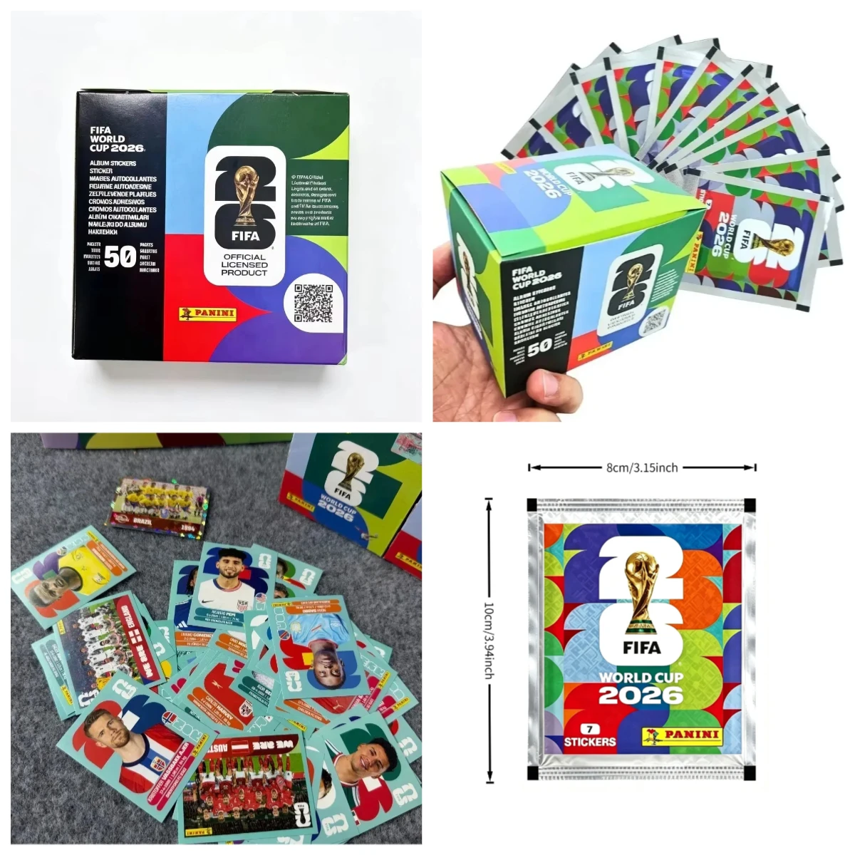 2026 Genuine Panini Official FIFA World Cup Soccer Cards Sticker Packs & Album Limited Edition Collection Soccer Memorabilia Set